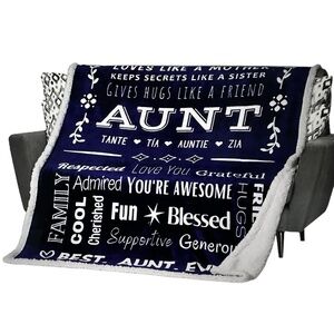 Happy Aunt Gift Throw Blanket 50x60